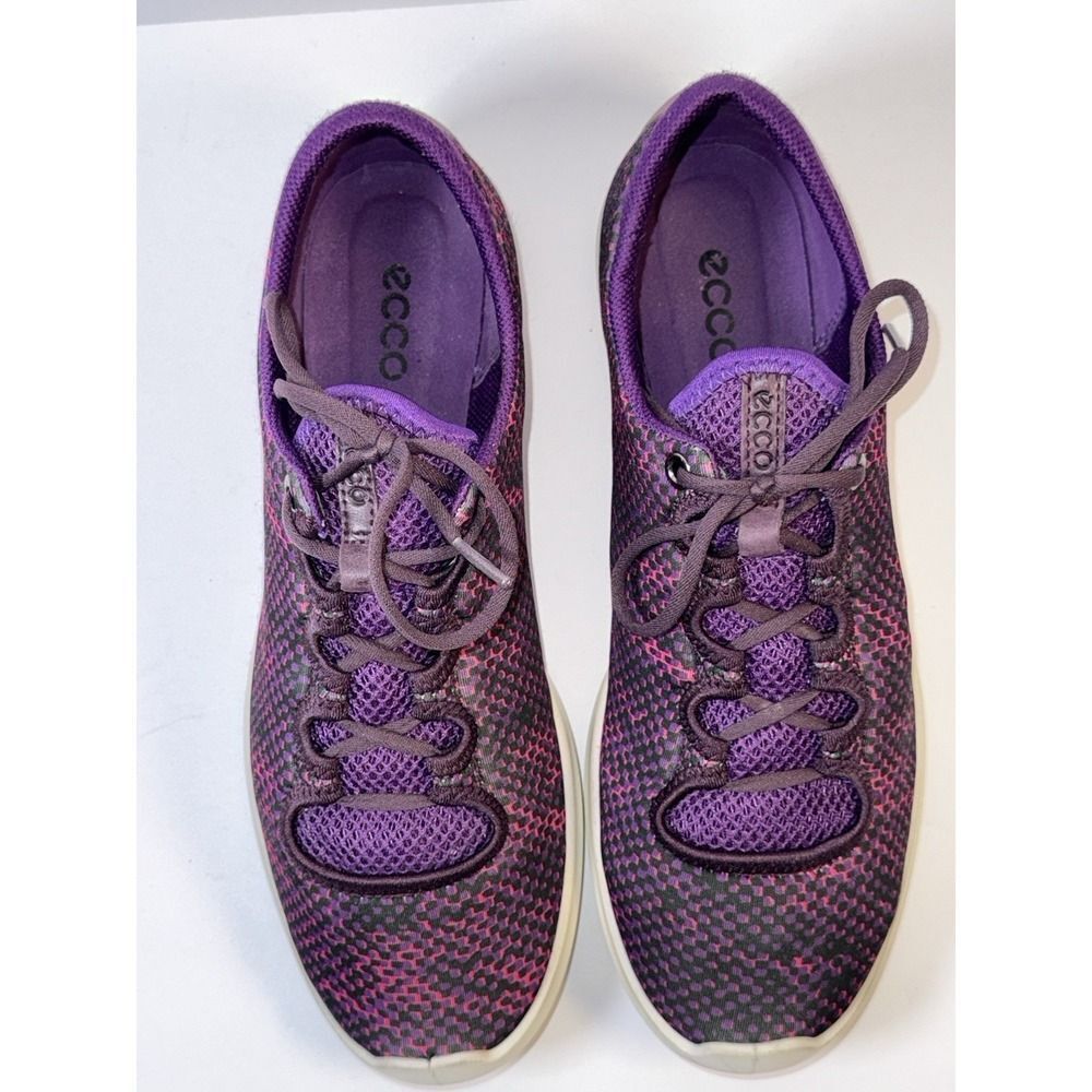 Ecco Sense Sport Lace Up Sneakers Comfort Walking Purple Light Womens 40/ 9-9.5 - Picture 13 of 15